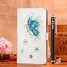 Produktbild Locaa(TM) For Microsoft Lumia 950XLXL Nokia Lumia950XL 3D Bling Case + Griffel + Anti Dust plug Deluxe Luxus Perlen Diamant niedlich Schöne Retro Card Holder Wallet Protection Hülle - [General Serie] Kristall Märchen