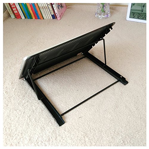 Laptop Ständer Notebookständer Belüftet Verstellbar Faltbarer Metall Ineinander Notebook Standplatz, 24x19CM für Laptop Notebook Pad Phone Tablets-Novata - 3