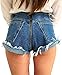 Produktbild iRachel Damen Short Hotpants Demin Short Kurze Hose Summer Distressed Jean Shorts