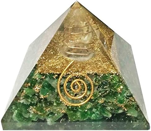 Aventurine Orgonite Orgone Pyramid Reiki Crystal Healing Energy Generator Art