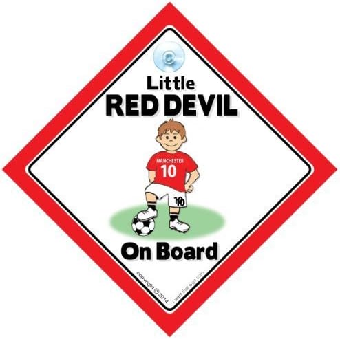 Little Red Devil On Board, Red Devil Car Sign, Football Car Sign, Soccer Car Sign, Baby on Board Sign Football Style, Baby on Board, Soccer Sign, Football Sign