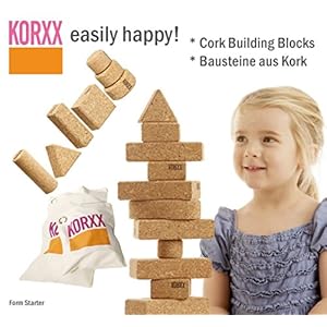 Korxx Korxx4260385790446 2 Pieces Form Starter Building Block in Cotton Bag, 450 g, Multi Color