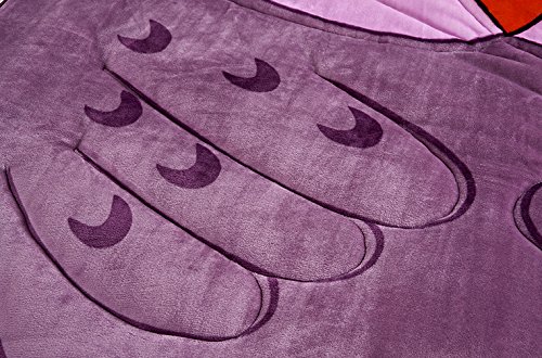 MeMoreCool Flanell-Bettwäsche Totoro, niedliche Kuscheldecke für Kinder, weicher Totoro/Katze/Eule-Bettbezug, abnehmbar und waschbar, baumwolle, eule, 1Piece - 4