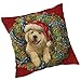 Produktbild Riou Kissenbezuge Weihnachten Kissenhülle Dekokissen Throw Pillow Covers Bettwäsche Für Autos Sofakissen Startseite Dekorative Weihnachten Kissenbezug Printing Färben Schlafsofa Home Decor (mehrfarbig H, 45 x 45cm)