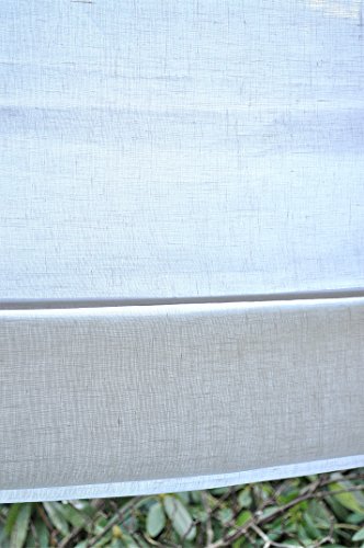 Raffrollo / Ösenrollo Metis weiss 100% Leinen 80/140 - 2