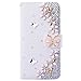 Price comparison product image HongHushop Rhinestone Bling PU Leather Case for iPhone 5/5S/SE Butterfly Flower Bling Bling Diamond Magnetic Flip Stand Wallet Glitter Cover Case Shiny Sparkle Protective Skin Full Protection Soft Silicone Inner Case for iPhone 5/5S/SE