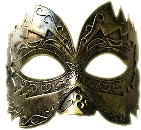 Large Venetian Bronze Color Mask Costume Masquerade - Inspired by 50 shades of gray - even darker