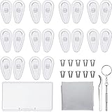 brillen nasenpads kleben Paket beinhaltet: 10 Paar Nasenpads aus Silikon, 10 Paar Schrauben, 1 Stück Schraubenzieher, 1 Stück Pinzette, 1 Stück Reinigungstuch, 1 Stück Kunststoffbox