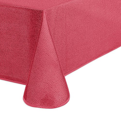 Garten Balkon Terrasse Camping Weichschaum Tischdecke mit Paspelband OVAL RUND ECKIG - Größe Farbe wählbar (Oval 140 x 190 cm Beere)