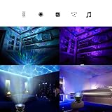 Umiwe Ozean Nachtlicht Projektor Ozeanwellen Meer Fernbedienung Nachttischlampe mit Eingebautem Mini Musik Player [12 LED Beads, 7 Bunte Licht Modi, TF Steckplatz] für Kinder Erwachsene Schlafzimmer Wohnzimmer - 6