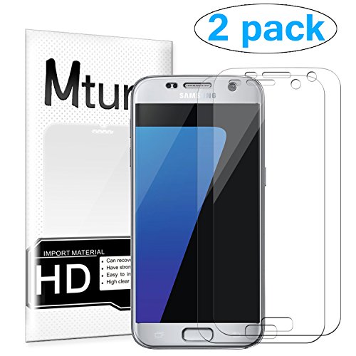 SamSung Galaxy S7 transparent Displayschutz, Mture HD ultra clear screen protector film, 6 pcs Hochauflösend Blasenfreie Anti Fingerabdruck LCD Displayschutz für SamSung Galaxy S7 – 2 pack - 2