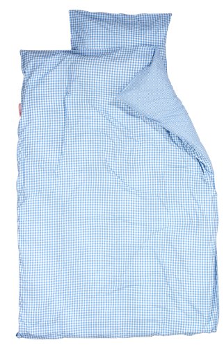 Taftan Checks Small/ Big Duvet Cover Set 100 x 135cm for Cot (Light Blue)