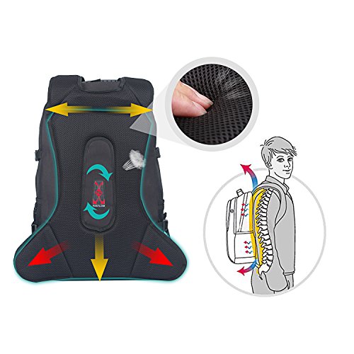 Wasserabweisender Laptoprucksack Gro  er Tagesrucksack f  r Freizeit  Alltag  Outdoor  Reisen  Schule  Arbeit BB4329MBK 