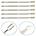 Elite99 Nail Perfection Steel Dual Pusher Cuticle Remover Stainless Steel Double End Manicure Pedicure Nails Cleaner Scraper Tool Gold 5PCS