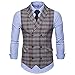 Produktbild JYJM Herren Plaid Print Sleeveless Weste Herren Jacke Jacke Herren Striped Printed Weste Herren Business Shirts Weste Herrenmode Joker Sleeveless Weste Herren Hochzeit Sleeveless Jacket