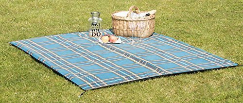 Uquip Scotty L große karierte Picknickdecke L 180 x 150 | weiches soft Polar-Fleece als Obermaterial -angenehm bei kühlen und warmen Tagen | extra reißfeste + wasserdichte Unterseite | bis 40Grad maschinenwaschbar