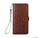 Produktbild Lspcase Samsung Galaxy S8 Hülle PU Leder Tasche Schutzhülle Flip Cover Wallet Case Weich Kunstleder Handschlaufe Brieftasche mit Lanyard Ultra Slim Lederhülle Book Folio Handytasche Rückseite mit Standfunktion Ledertasche und Karte Halter Schale Klapphülle Magnetverschluss Handyhülle für Galaxy S8,Blume Vintage Braun