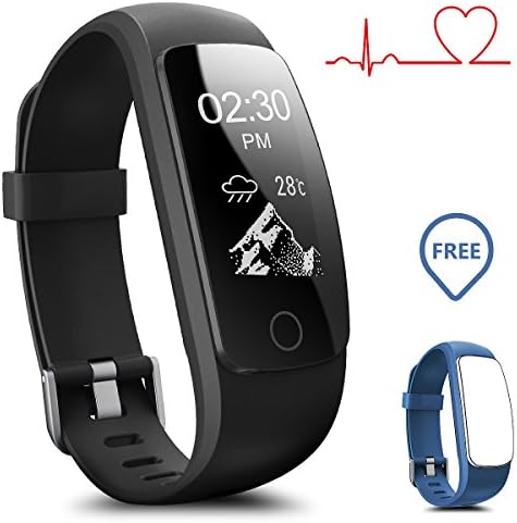 Smart Watch Waterproof IP67 Activity Tracker With Heart Rate Monitor - Fitness Tracker 0.96" OLED Screen Bluetooth 4.0 Pedometer Smartwatch Wireless USB charging Wristband Bracelet with Weather Forecast
