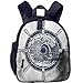 Produktbild Children Boys&Girls Backpack with Pocket Adventure Sea Compass and Storm Tattoo Design in Celtic Style Tsunami Waves and Wheel Decorative Dark Blue White