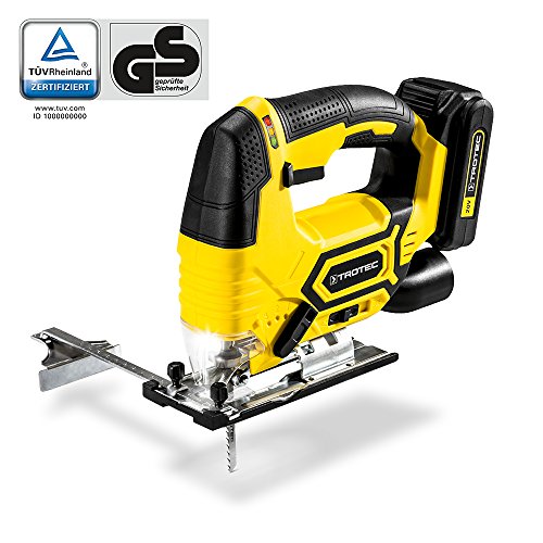 TROTEC Akku-Stichsäge PJSS 10-20V | 2 Gebläsefunktionen | Stufenlose Hubzahlsteuerung | Spanreißschutz