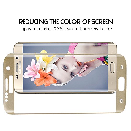 Samsung Galaxy S7 Edge Protector de Pantalla TEFOMATE Vidrio Templado Protector de Pantalla Completa Tempered Glass Screen Protector para Galaxy S7 Edge 5 5 Curvado 3D Silk Gold-Oro reviews Samsung Galaxy S7 Edge Protector de Pantalla TEFOMATE Vidrio Templado Protector de Pantalla Completa Tempered Glass Screen Protector para Galaxy S7 Edge 5 5 Curvado 3D Silk Gold-Oro