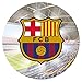 Produktbild Barcelona FCB-Tortenaufsatz, rund, 20 cm, aus essbarem Zucker. Lizenzprodukt. Von Dekora.