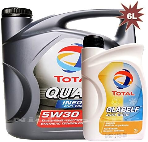 Total Quartz Ineo ECS 5W30 5L + Glacelf Auto Supra Antifreeze Coolant 1L