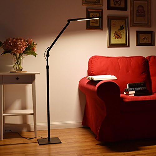 LIURONG Led 8W Eye Protection Floor Lamp, Living Room Bedroom Bedside Desk Vertical Dimming Black Piano Lamp (Imported Lg Light Source, Light Guide Patent, Protect Your Eyes) ( Color : Black )