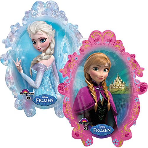 Großer Folienballon * FROZEN - DIE EISKÖNIGIN * für Kindergeburtstag // SUPERSHAPE // Kinder Party Geburtstag Folien Ballon Helium Deko Ballongas Anna Elsa Disney
