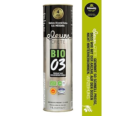 Oleum Crete BIO P.D.O. Messara / Kreta 1000ml herzhaftes, fruchtiges Olivenöl. Hersteller mit über 92 internationalen Auszeichnungen.