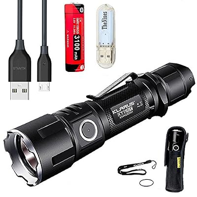 Klarus xt11gt Torche tactique CREE xph35 Bonjour D4 2000 lumens Lampe à lampe rechargeable à LED imperméable à l'eau 18650 Batterie avec batterie 3100 mAh + USB à la lumière