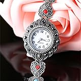 Watch Damen Quarz Armbanduhr Silber Armband Legierung Band Vintage