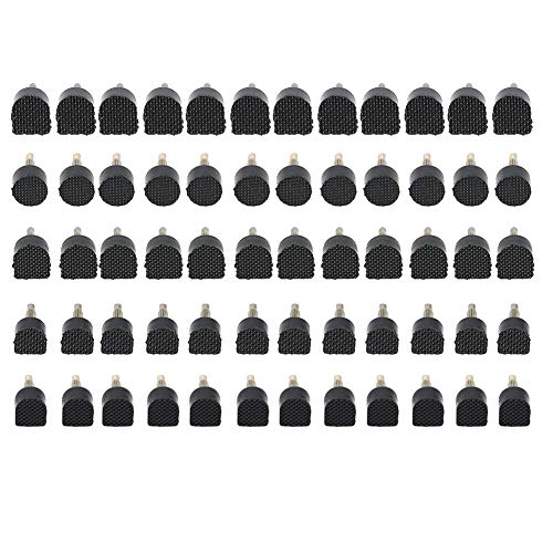 Yosoo 60Pcs Clou Talon Caoutchouc Anti-dérapant Talons Set 5 Différents Taille Conseils de réparation pour Femmes Chaussures Talons Hauts Talon Chaussures Accessoires