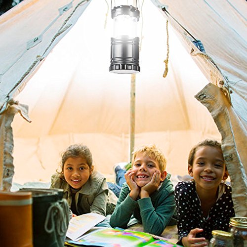 Camping lampe, Elekin Superhelle Led Camping laterne, Tragbar für Outdoor, Camping etc., IPX4 Wasserdicht, Faltbare, Streckbare Lampe - 7
