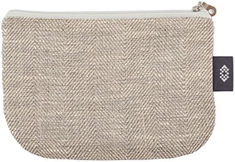 Medium White Makeup Bag - 100% Flax Linen - Canvas Cosmetic Bag - Canvas Cosmetic Case - Kit Bag - Clutch Bag - Accessory Bag - Zipper Pouch - Mens Bag | Handcrafted by ThingStore