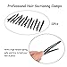 Anself 12Pcs Hair Sectioning Clamps Plastic Salon Styling Black