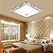 Produktbild XIN HOME Im europäischen Stil Led Kristall Deckenleuchte Augenschutz Square Living'S Zimmer Kinderzimmer Lichter Einfache europäische Balkon Home Improvement Lampen, Silber 50 Cm 24 W, Versprechen Licht