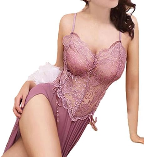 Sexy Night Lingrie, Quistal Women's Lingerie Babydoll Underwear Comfortable Sleepwear Nightwear Plus Size Nightdress (3XL, Pink)