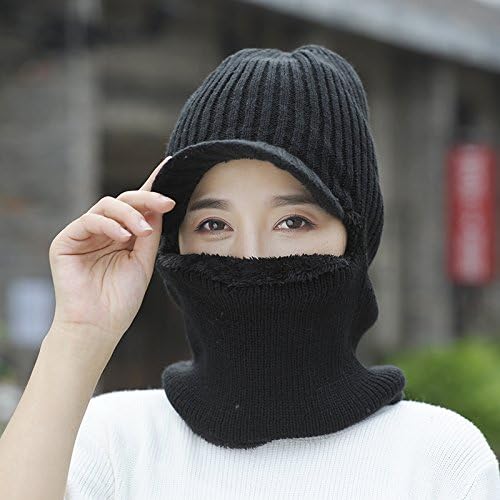 Women Winter Hat Thickening cap,black