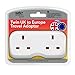 Price comparison product image Safe and Sound European Travel Adaptor (full list of countries below), Dual Socket Converts Single Socket to Double Socket