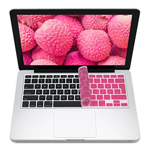 kwmobile Tastaturschutz Apple MacBook Air 13“/ Pro Retina 13“/ 15“ – QWERTZ Silikon Laptop Tastaturfolie – Notebook Tastaturschutzfolie Pink - 2