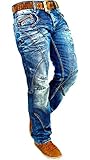 Cipo & Baxx Herren Jeans Denim Biker Streatwear Freizeit-hose Clubwear Bestseller Dicke Naht Streetwear Dope Swag