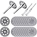 Produktbild Lvcky 20 Stück 22 mm Diamanttrennscheibe mit 4 Stück 3 mm Dorn und 2 Stück Cross Kristall Schraubendreher für Dremel Rotary Werkzeuge