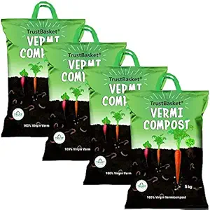 TrustBasket Organic Vermicompost Fertilizer Manure for Plants -20 kg