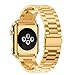 Produktbild Armband für Apple Watch Serie 4, 44 mm, Edelstahl-Armband, Ersatz-Metall-Armband, luxuriöses Armband aus Legierung, für Apple Watch Serie 4, 44 mm Gold