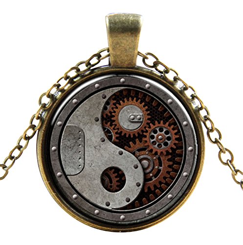 Ultra ® Ying and Yang Motor Style Classic Unisex Steampunk Necklace Great Style Unisex Gothic Cosplay Vintage Cyber Men Women Jewellery Cosplay Skulls Cogs Designs steampunk buy now online Ultra ® Ying and Yang Motor Style Classic Unisex Steampunk Necklace Great Style Unisex Gothic Cosplay Vintage Cyber Men Women Jewellery Cosplay Skulls Cogs Designs steampunk buy now online