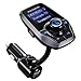 Transmetteur FM Bluetooth VicTsing Kit Voiture Main-libre Sans Fil Adaptateur Radio Chargeur avec Double Port USB et Port Audio 3,5mm, Écran d'Affichage 1,44 Pouces pour iPhone 7 7 Plus SE, Galaxy S7 S6, HUAWEI P10 P9 P8, Sony Xperia, HTC, etc (Gris)