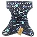 iZiv(TM) Newborn Nappy with 1 Thick Insert Infant Waterproof/Adjustable/Reusable/Washable Pocket Cloth Nappy Fit Babies 0-3 Years(Meteor)