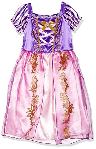 Eleasica Fille Robe de Princesse Raiponce Costume Manches Courtes Bouffante Cadeau d'anniversaire Fête Déguisements Doux Cosplay Halloween Noël,Violet,110 (Étiquette 120)