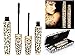 LOVE ALPHA Moodstruck Black Mascara Transplanting Gel + Natural LENGTHENING Fibers in Animal Print Case UK SELLER